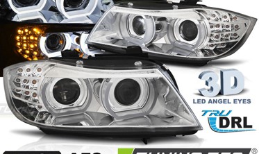 Фари передні BMW 3 E90 / E91 рестайлінг з 3D ангельськими вічками фото