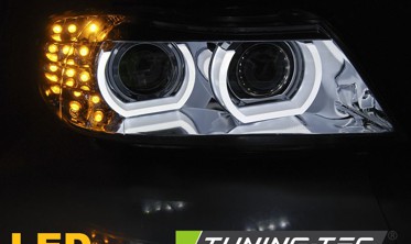 Фари передні BMW 3 E90 / E91 рестайлінг з 3D ангельськими вічками фото