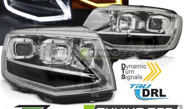 Тюниговые передние фары TUBE LIGHT VOLKSWAGEN T6  фото