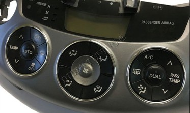 Декоративные кольца на ручки печки Toyota Rav 4 фото