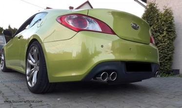 Насадка глушителя Buzzer ZZ2x91L двойная круглая по 90 мм фото