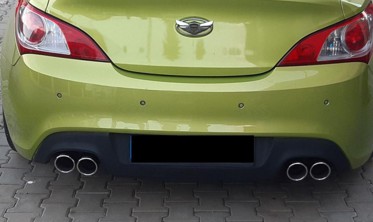 Насадка глушителя Buzzer ZZ2x91L двойная круглая по 90 мм фото
