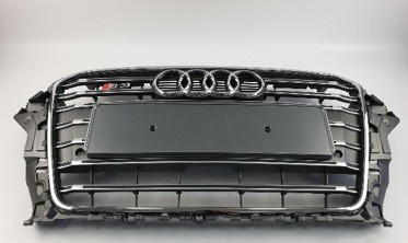 тюнінг решітка радіатора AUDI A3 8V 2013-2016 сіра, стиль S3 фото