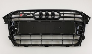 черная решетка радиатора в стиле S-line AUDI A4 B8 рестайл фото