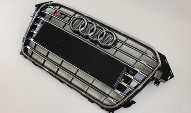 Тюнінгова решітка радіатора стиль S-line AUDI A4 B8 післярестайл фото
