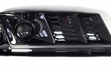 Черные решетки переднего бампера в стиле S-line для Audi A4 B9  фото