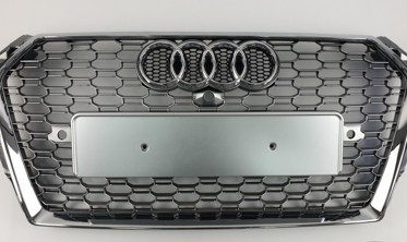 серая решетка радиатора в стиле RS для AUDI A4 B9  фото