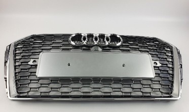 серая решетка радиатора в стиле RS для AUDI A4 B9  фото