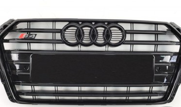 чорна решітка радіаторна стиль S-line для AUDI A4 B9 фото