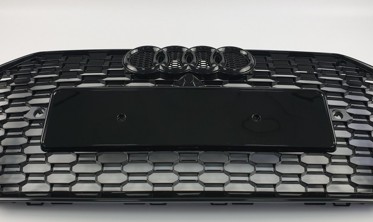 чорна решітка радіатора в стилі RS для AUDI A4 B9 фото