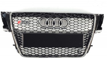 Центральная решетка в бампер для Audi A5 8T дорестайл в стиле RS5 фото
