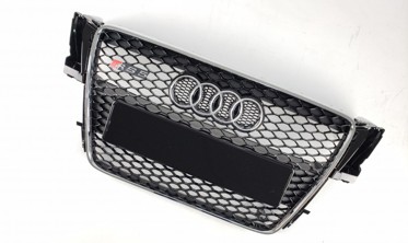 Центральная решетка в бампер для Audi A5 8T дорестайл в стиле RS5 фото