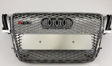 Центральная решетка переднего бампера для Audi A5 8T дорестайл стиль RS фото