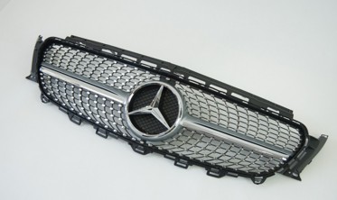 Решетка радиатора Mercedes E-Class W213 стиль Diamond серая фото