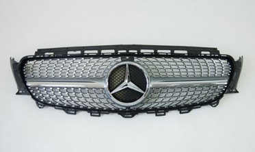 Решетка радиатора Mercedes E-Class W213 стиль Diamond серая фото