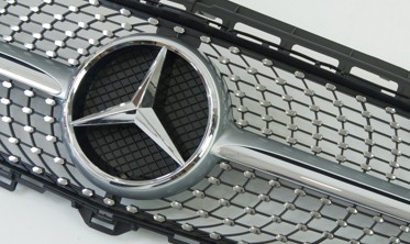 Решетка радиатора Mercedes E-Class W213 стиль Diamond серая фото