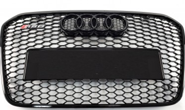 Черная решетка радиатора в стиле RS для Audi A6 C7  фото