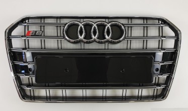 тюнинговая радиаторная решетка в стиле S-line для AUDI A6 C7 рестайл фото