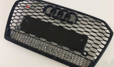 чорна тюнінг Quattro решітка радіатора в стилі RS для AUDI A6 C7 фото