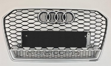 чорна решітка радіатора для AUDI A6 C7 в стилі RS (з хром. рамкою) фото