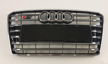 Тюнінгова чорна решітка радіатора для Audi A7 4G8 в стилі S-line фото