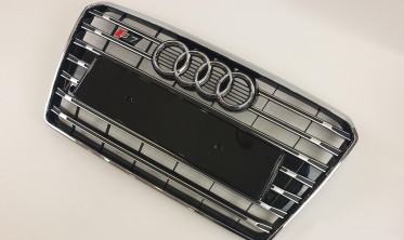 Тюнінгова чорна решітка радіатора для Audi A7 4G8 в стилі S-line фото