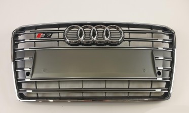 серая радиаторная решетка в стиле S-line для AUDI A7 4G8  фото