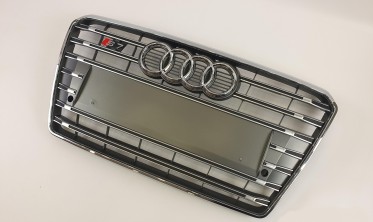 серая радиаторная решетка в стиле S-line для AUDI A7 4G8  фото