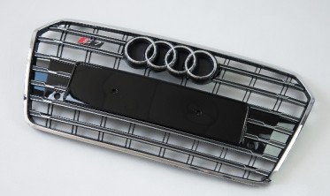 Радиаторная черная решетка в стиле S-line для Audi A7 4G8 (2014-2017) фото