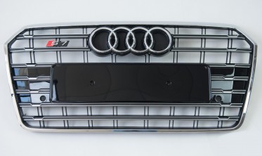 Радиаторная черная решетка в стиле S-line для Audi A7 4G8 (2014-2017) фото