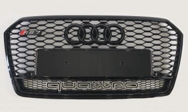 решетка переднего бампера Quattro в стиле RS для AUDI A7 4G8 (послерестайл) фото