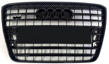 Центральна решітка в передній бампер у стилі W12 для AUDI A8 D4 (2010-2014) фото