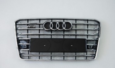 центральна решітка переднього бампера в стилі W12 для AUDI A8 D4 (2014-2017) фото