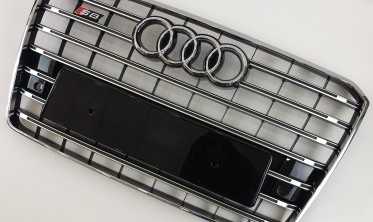 Тюнінгова решітка в передній бампер для Audi A8 D4 стиль S-Line фото