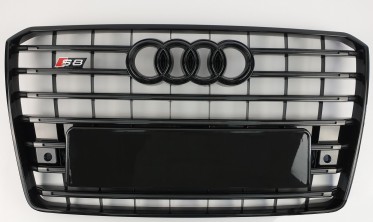 решітка переднього бампера для AUDI A8 D4 в стилі S-Line (2014-2017) фото