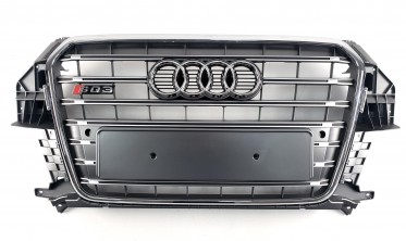 Сіра тюнінгова решітка в бампер Audi Q3 8U стиль S-line (дорестайл) фото