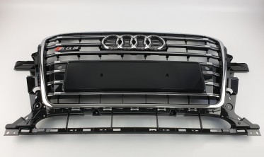 черная тюнинг радиаторная решетка для AUDI Q5 8R в стиле S-line  фото