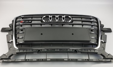 серая центральная радиаторная решетка для AUDI Q5 8R в стиле S-line (2012-2016) фото