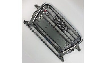 серая центральная радиаторная решетка для AUDI Q5 8R в стиле S-line (2012-2016) фото