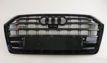 Тюнинговая радиаторная решетка для Audi Q5 FY в стиле S-Line (2016-2020) фото