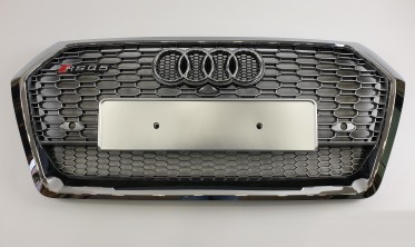 серая радиаторная решетка в стиле RS для AUDI Q5 FY (второе поколение) фото