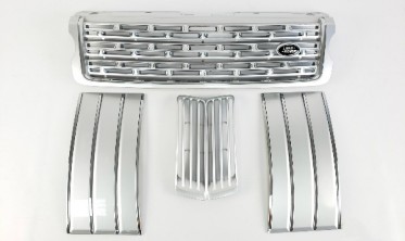 Сіра тюнінгова решітка з вставками в крила Range Rover Vogue L405 фото