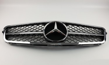 решітка радіатора Mercedes C-Class W204 (SL Chrome Black) фото