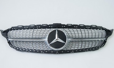 радиаторная решетка для Mercedes C-Class W205 (Diamond Silver) фото