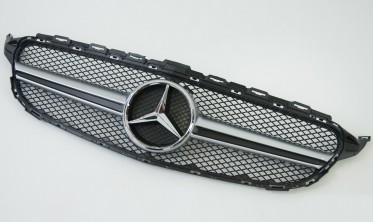 тюнінг решітка радіатора для Mercedes C-Class W205 (AMG Silver) фото