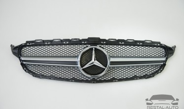 тюнинг решетка радиатора для Mercedes C-Class W205 (AMG Silver) фото