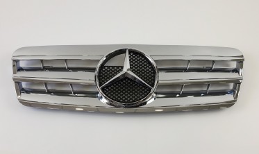 радіаторна хромована решітка для Mercedes CLK-Class W208 (Cl) фото