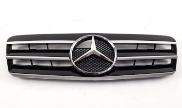 Чорна центральна решітка для Mercedes CLK-Class W208 (Cl) фото