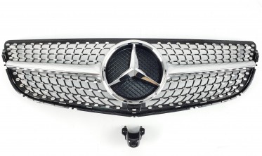 Срібна решітка радіатора для Mercedes E-Class Coupe C207 (Diamond) фото