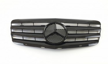 Тюнинг решетка для Mercedes E-Class W211 (AMG All Black) фото